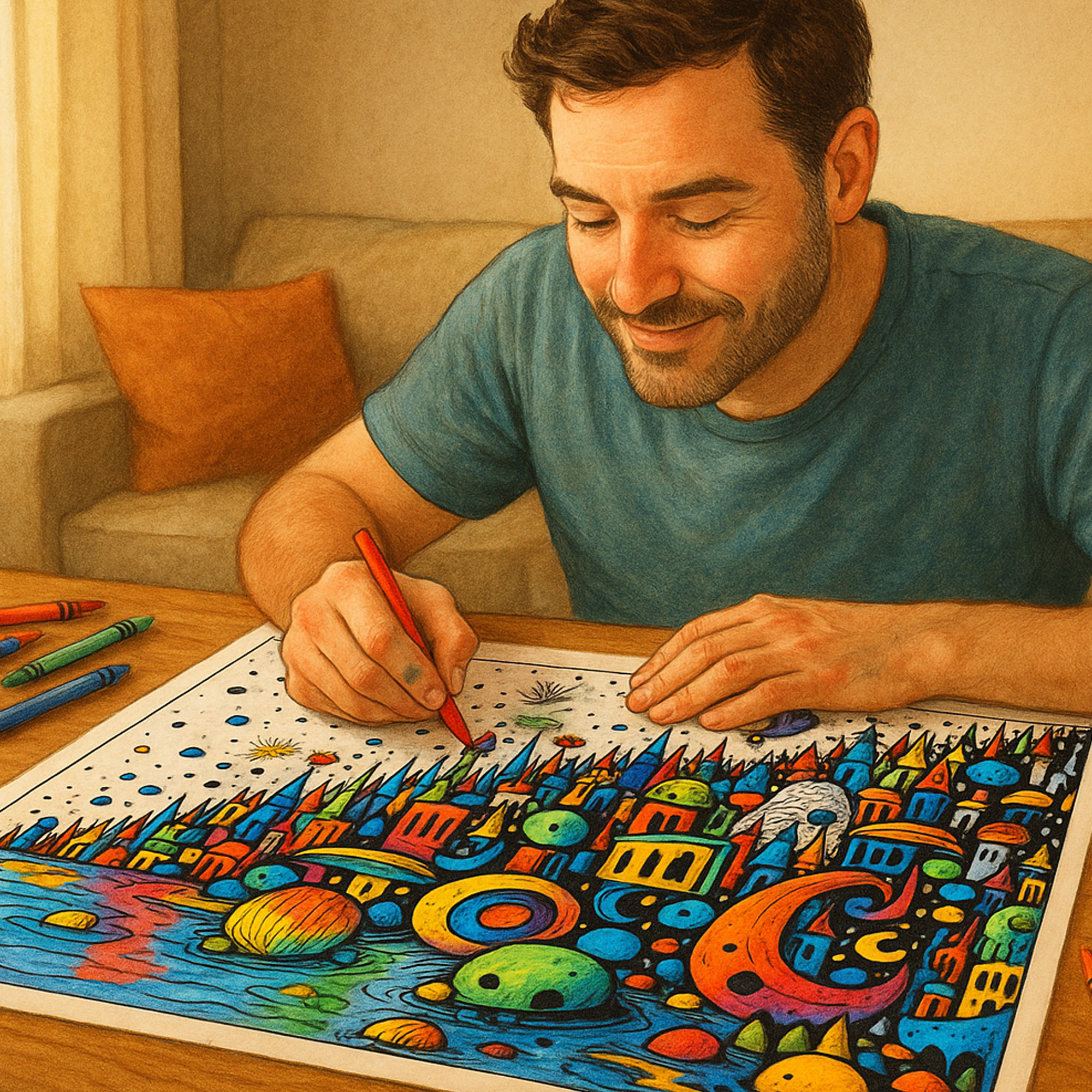Coloring sheet - Whimsical Dream (80 cm by 60 cm) - 3 sheets