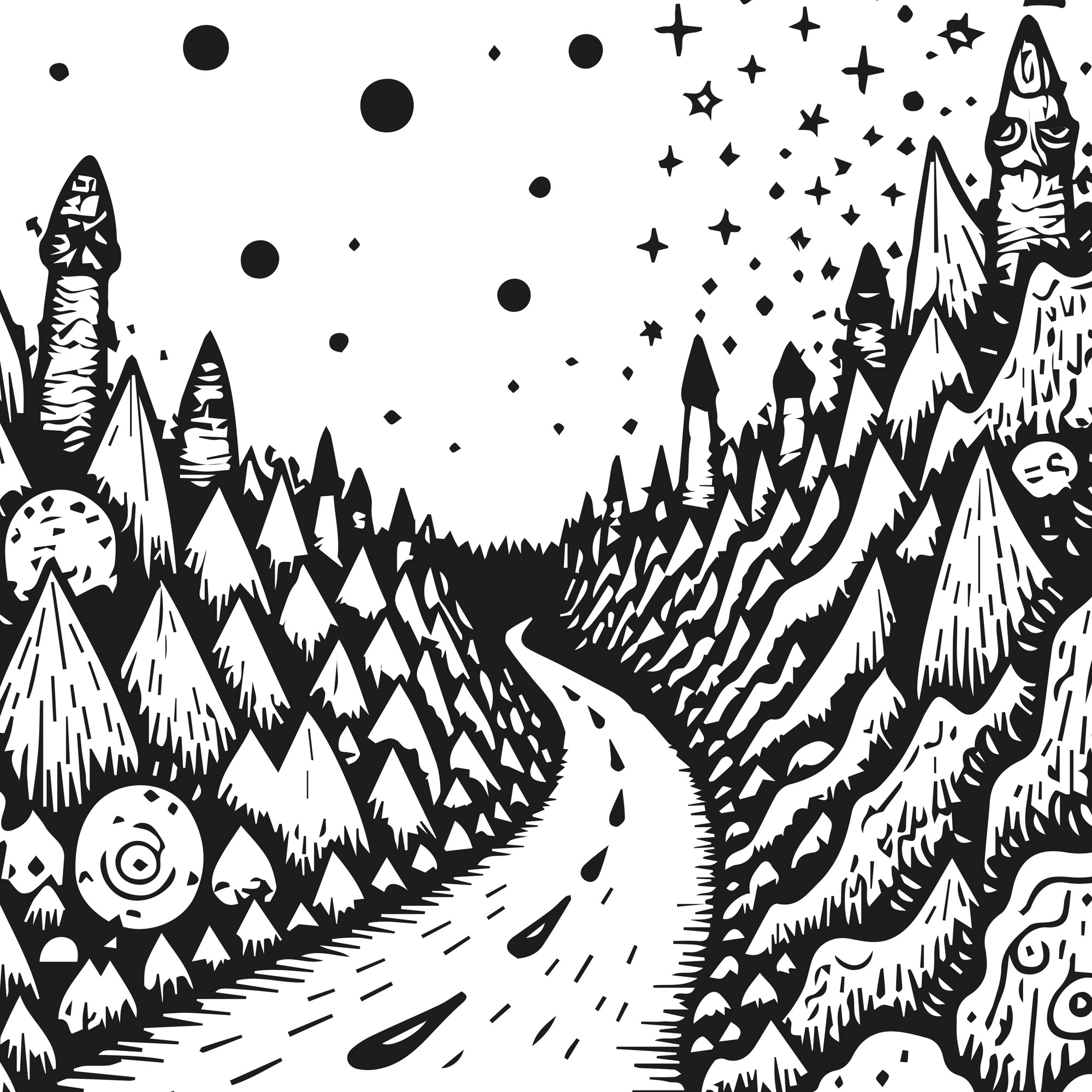 Coloring sheet - Whimsical Dream (80 cm by 60 cm) - 3 sheets - Image 4