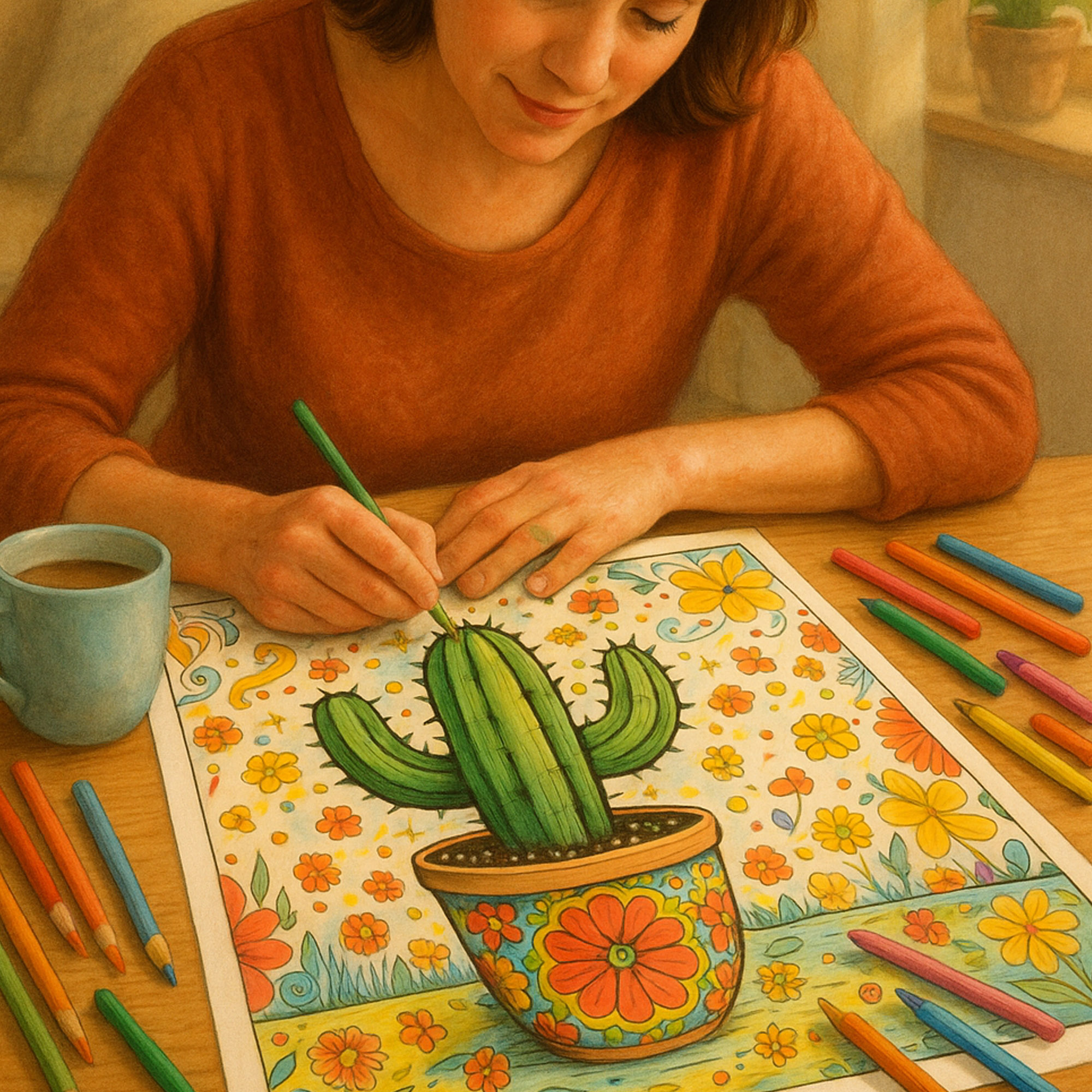 Coloring sheet - Pot Beauty (80 cm by 60 cm) - 3 sheets