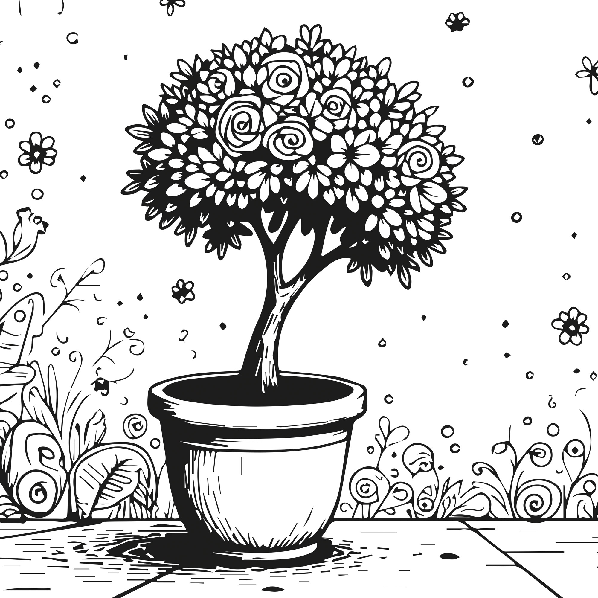 Coloring sheet - Pot Beauty (80 cm by 60 cm) - 3 sheets - Image 5