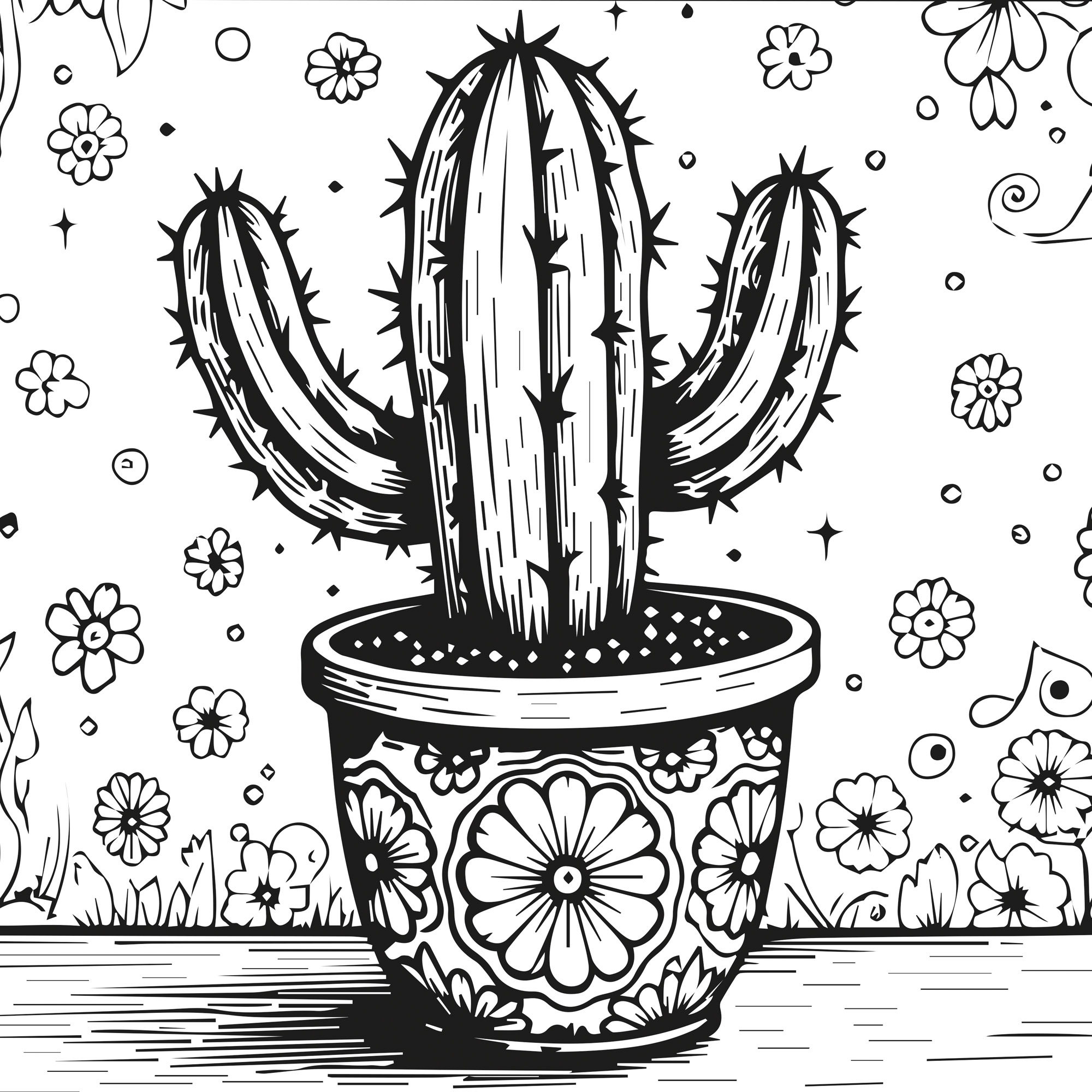 Coloring sheet - Pot Beauty (80 cm by 60 cm) - 3 sheets - Image 6